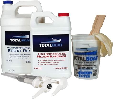 TotalBoat High Performance Epoxy Kit, Crystal Clear Marine .